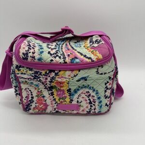Vintage Estate Vera Bradley Quilted Lunch Bag Retired Petal Pink Pattern